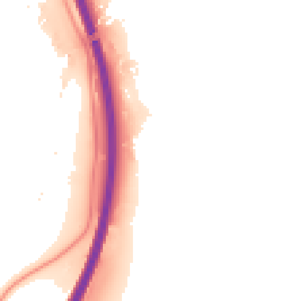 Night-time road noise heatmap for DE21 5BD