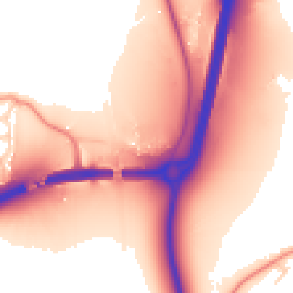 Daytime road noise heatmap for DE21 5DA