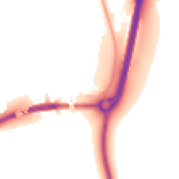Night-time road noise heatmap for DE21 5DA