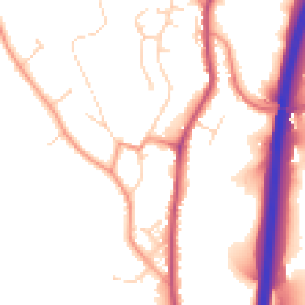 Daytime road noise heatmap for DE21 5EQ