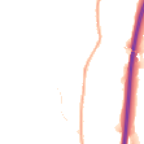 Night-time road noise heatmap for DE21 5EQ