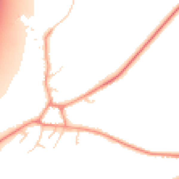 Daytime road noise heatmap for DE21 5LA