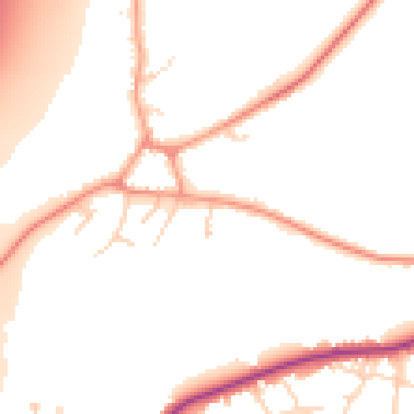 Daytime road noise heatmap for DE21 5LF