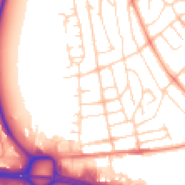 Daytime road noise heatmap for DE21 6BH