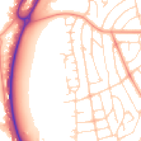 Daytime road noise heatmap for DE21 6BN