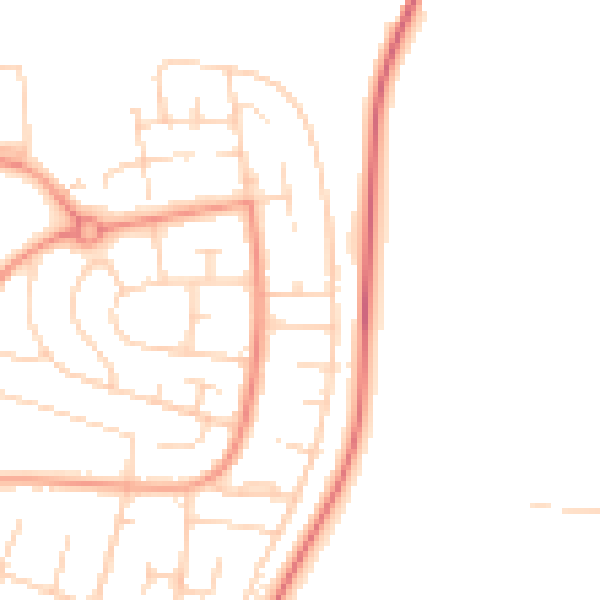 Daytime road noise heatmap for DE21 6UT
