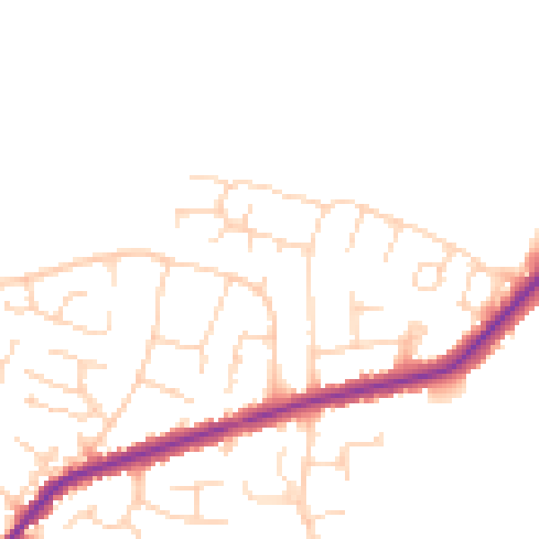 Daytime road noise heatmap for DE21 7EX