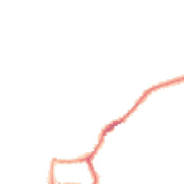 Night-time road noise heatmap for DE21 7JS