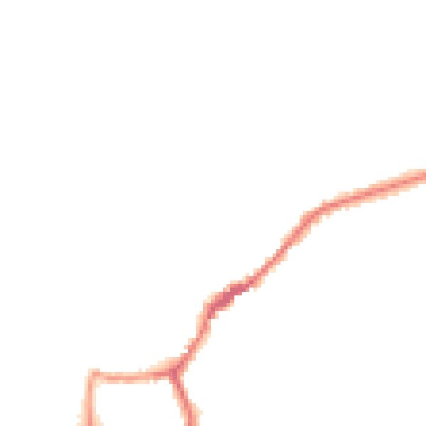 Night-time road noise heatmap for DE21 7LB