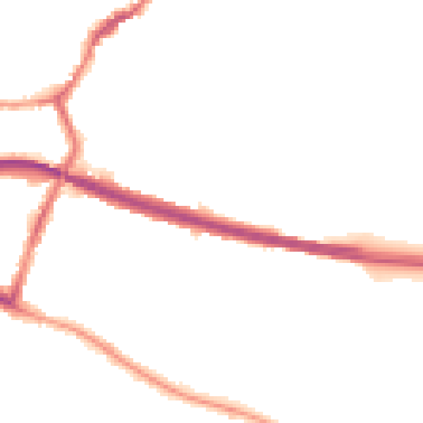 Night-time road noise heatmap for DE21 7PA