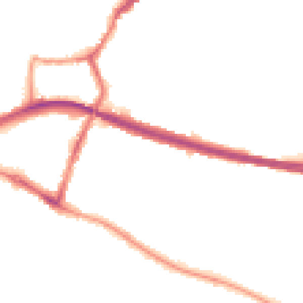 Night-time road noise heatmap for DE21 7RL