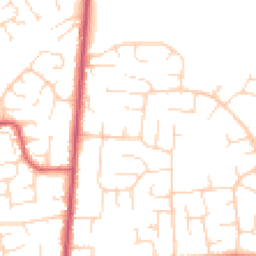 Daytime road noise heatmap for DE3 9HQ