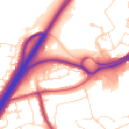 Daytime road noise heatmap for DE3 9XG