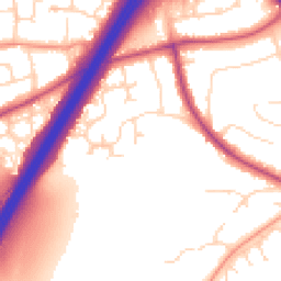 Daytime road noise heatmap for DE3 9YG