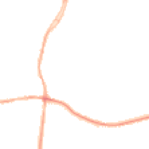Night-time road noise heatmap for DE55 1BD