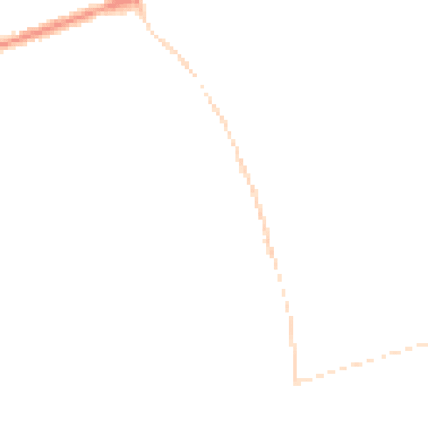 Night-time road noise heatmap for DE55 4AL