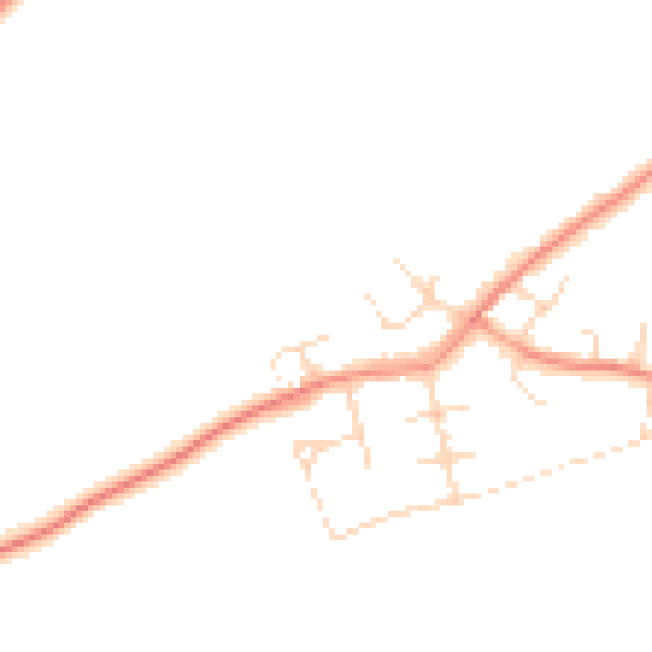Daytime road noise heatmap for DE55 5LW