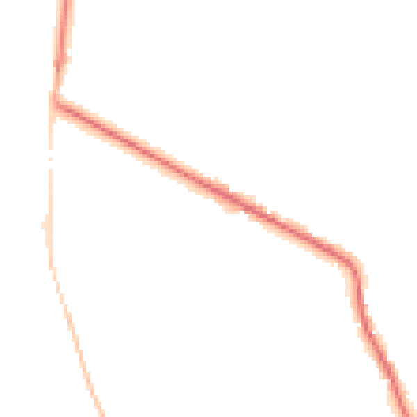 Night-time road noise heatmap for DE55 6BQ