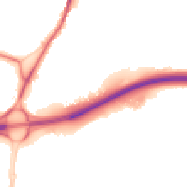 Night-time road noise heatmap for DE55 7PA