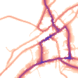 Daytime road noise heatmap for DE6 1AB