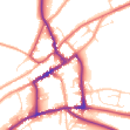 Daytime road noise heatmap for DE6 1GH
