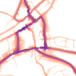 Daytime road noise heatmap for DE6 1GN