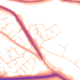 Daytime road noise heatmap for DE6 1SJ