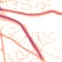 Daytime road noise heatmap for DE6 1SS