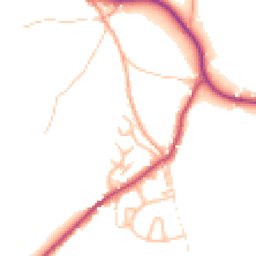 Daytime road noise heatmap for DE6 2HT