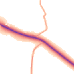 Daytime road noise heatmap for DE6 3AZ