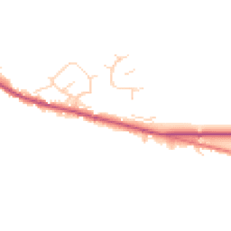 Daytime road noise heatmap for DE6 3EU