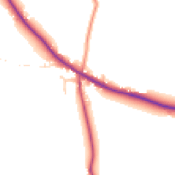 Daytime road noise heatmap for DE6 4NB