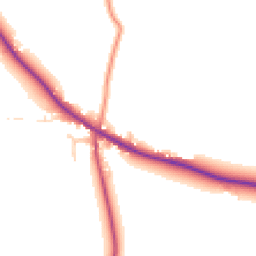 Daytime road noise heatmap for DE6 4PH