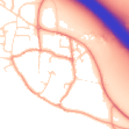 Daytime road noise heatmap for DE6 5LD