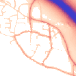 Daytime road noise heatmap for DE6 5LZ
