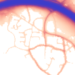 Daytime road noise heatmap for DE6 5ND