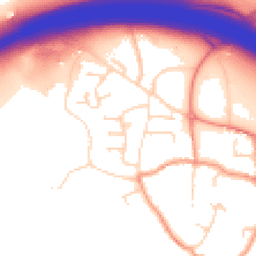 Daytime road noise heatmap for DE6 5NE