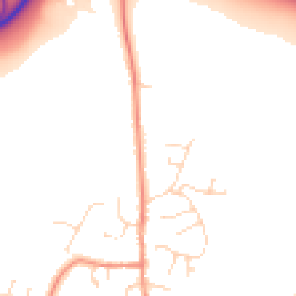 Daytime road noise heatmap for DE72 2AF