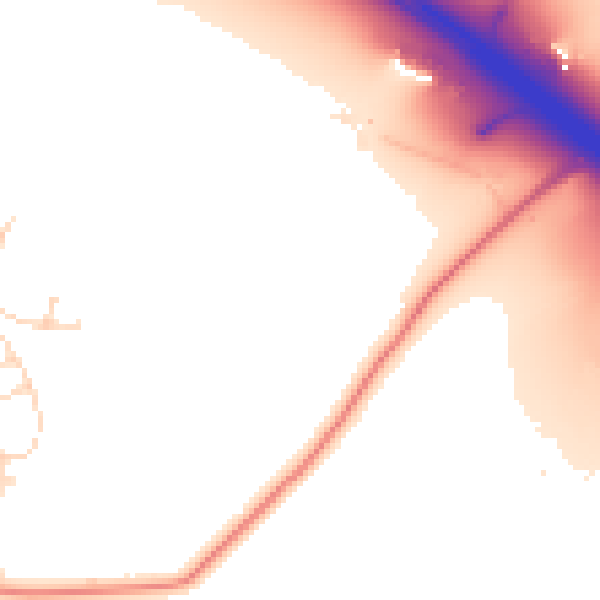 Daytime road noise heatmap for DE72 2AQ