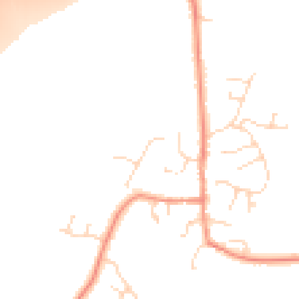 Daytime road noise heatmap for DE72 2AU