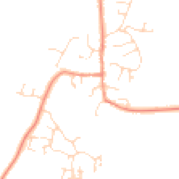 Daytime road noise heatmap for DE72 2AZ