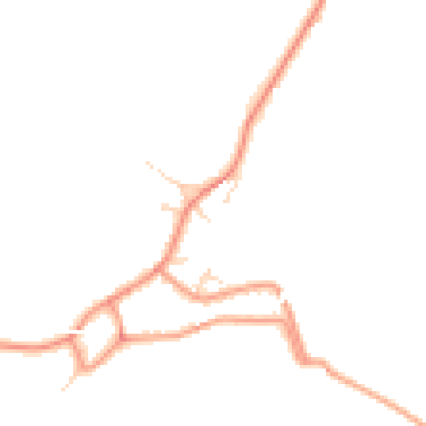 Daytime road noise heatmap for DE72 2BS