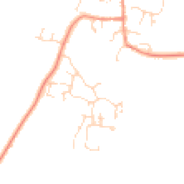 Daytime road noise heatmap for DE72 2DF