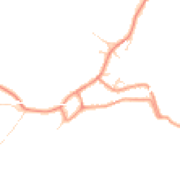 Daytime road noise heatmap for DE72 2DJ