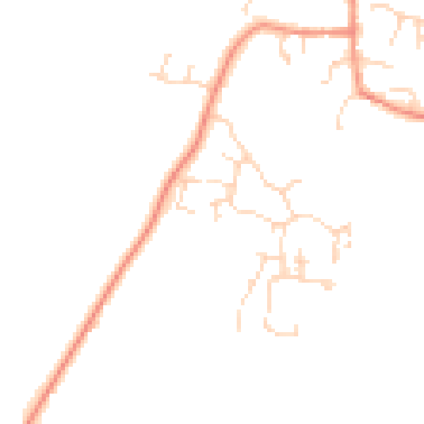 Daytime road noise heatmap for DE72 2DP