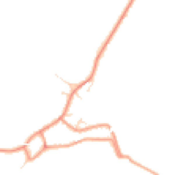 Daytime road noise heatmap for DE72 2DQ