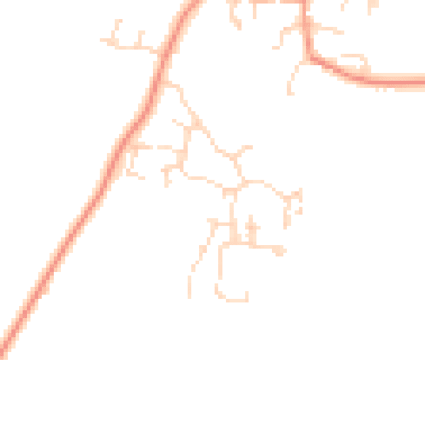 Daytime road noise heatmap for DE72 2EJ