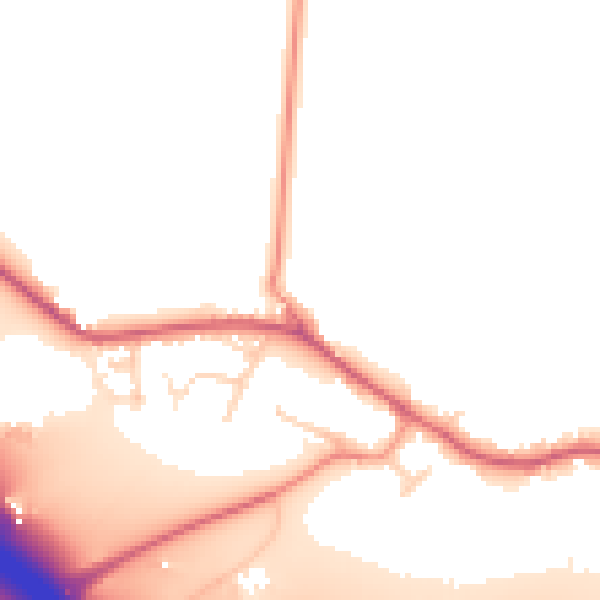 Daytime road noise heatmap for DE72 2GU
