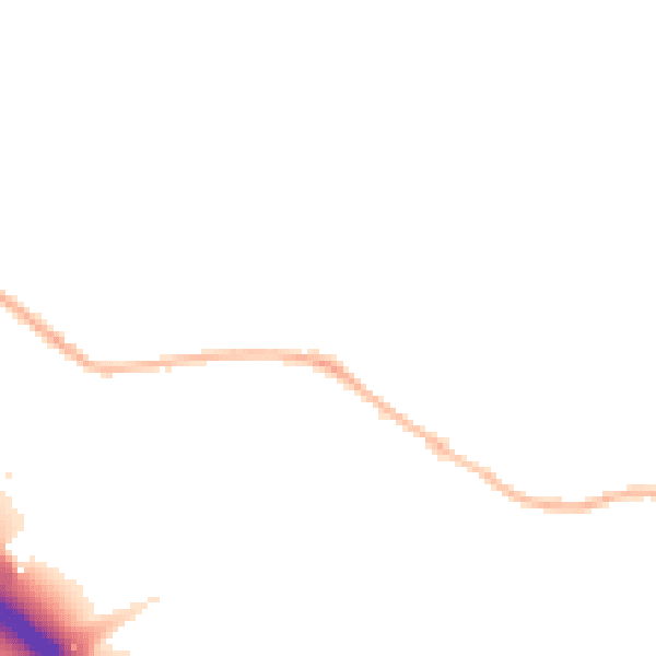 Night-time road noise heatmap for DE72 2GU
