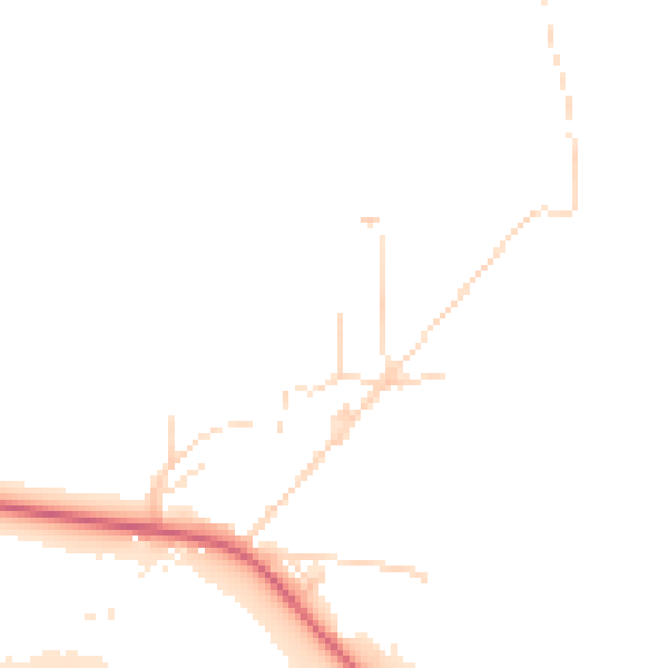 Daytime road noise heatmap for DE72 2HS